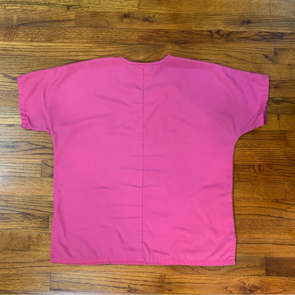 Cherokee Scrubs Workwear Bright Pink Scrubs Top Shirt Healthcare Medical Dental - Picture 12 of 13